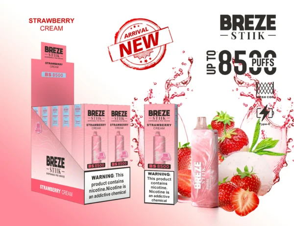 BREZE STIIK BS8500 8500 Puffs 10 skaalattuna